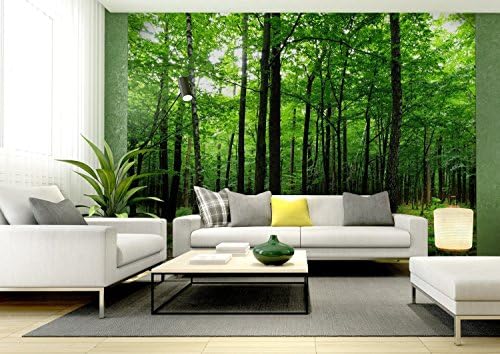 WallandMore Giant Nature Trees &amp; Forest Wall Decal Mural For Living Room 142" W by 100" H - XXL Murals - Wall Mural Nature - Trees Murals - Living Room Decoration - Mural Forest