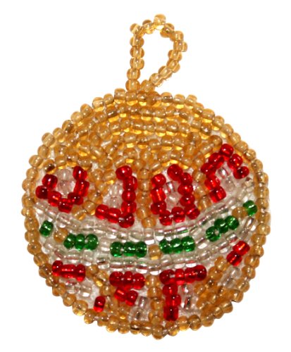 ID 8905 Christmas Tree Ornament Patch Ball Decoration Beaded Iron On Applique