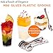 SimpleHomeCo. Premium Disposable Mini Dessert Spoons Silver [500 Count, 4 Inches] - Appetizers Tastings, Stainless Steel Finish, Plastic Silverware, Flatware, Small Catering Supplies