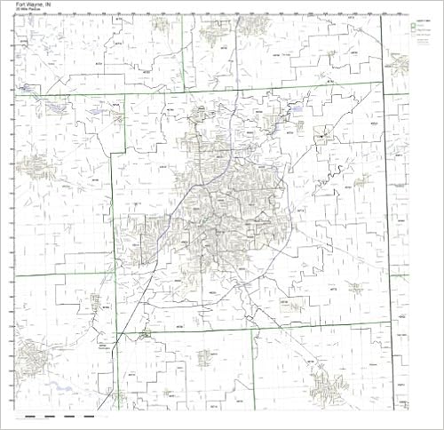 Allen County Indiana Zip Code Map Amazon.com: Working Maps Fort Wayne, In Zip Code Map Laminated : Office  Products