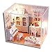 Cuteroom Dollhouse Miniature DIY House Kit Cute Room With Furnitiure and Cover Artwork Gift