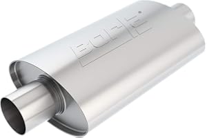 BORLA 40941 XR-1 Sportsman XR-1 Sportsman Racing Muffler - 2.5" Center Inlet/ 2.5" Center Outlet 4.25" x 7.88" Oval x 12" Long Body 17" Overall Length. Universal Part. Reversible Design.