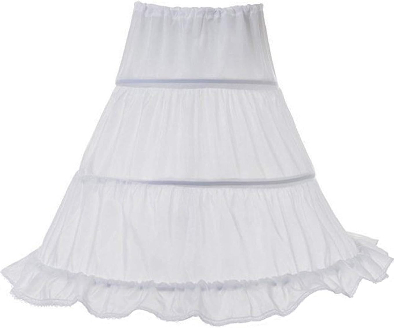 NNJXD Girls Fluffy Petticoat Wedding Birthdays Dresses Crinoline Prom Underskirt Bustle, White 30 - Image 3