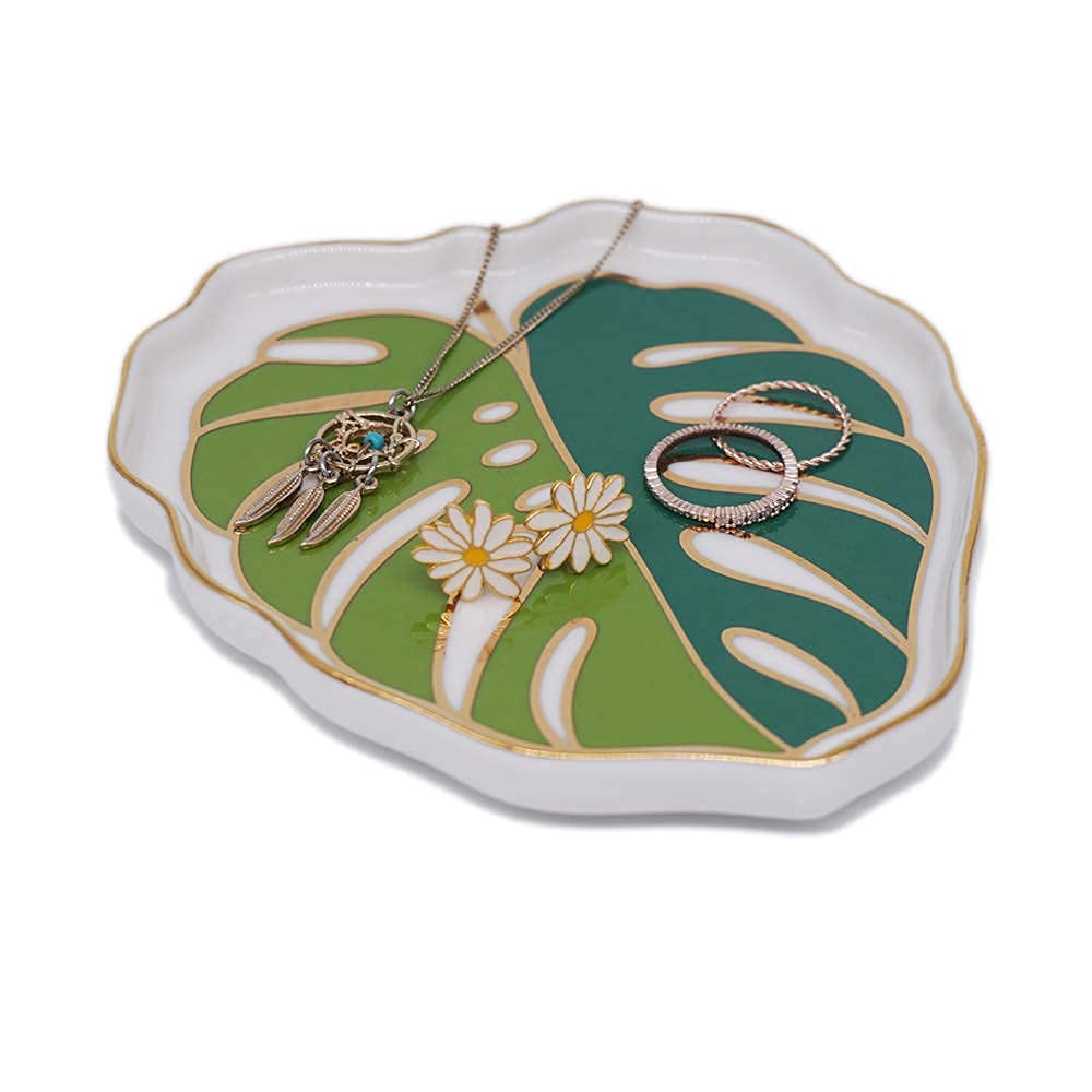 mono living Palms Leaf dish, Teen Room Decor for