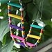 LESYPET Colorful Ladder Bird Toy, Flexible Ladders Wooden Rainbow Bridge for Parrots Pet Trainning 12-Step