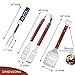 Dad BBQ Grill Set with Carry Case - 4-Piece Includes Spatula, Tongs, Digital Thermometer and Case - Great Gift for Father's Day, Dad's Birthday or Anytime for Dad