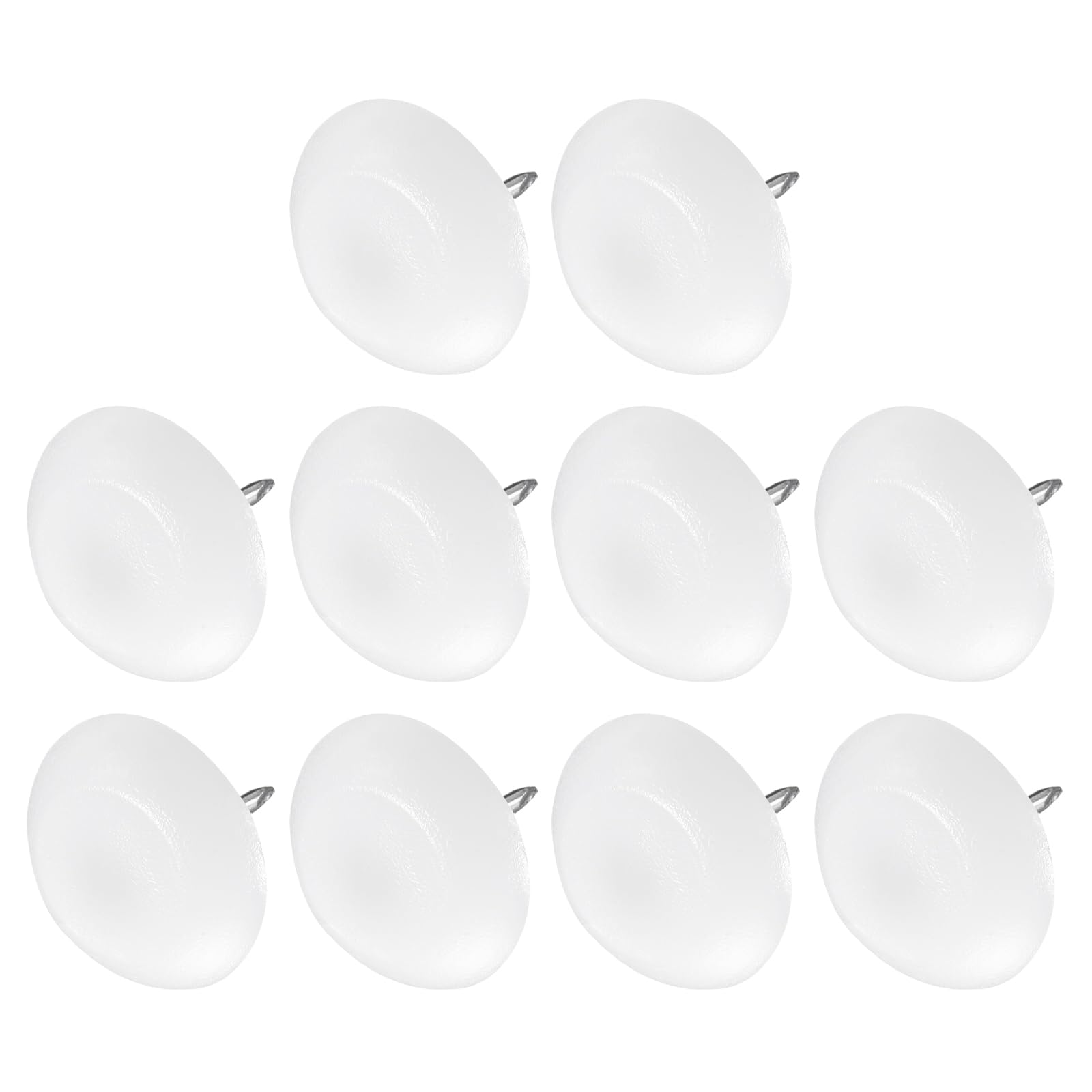 METALLIXITY Furniture Feet Nail (24mm/0.94in) 40Pcs, Plastic Half-Circles Chair Glides Sliders - for Chairs Sofa Furniture Sliders Protector Pad, White