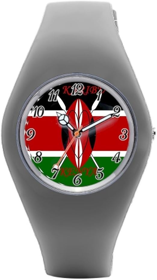 Orologio In Gomma Kenya Bandiera Colori Bandiere Kenia Keniota Orologio Sportivo Per Uomo Amazon It Orologi