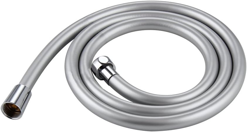Aquatimez-Shower Hose,1.5M Shower Bath Flexible Hose-Double Interlock Anti-Kink Hose (Silver Coating)
