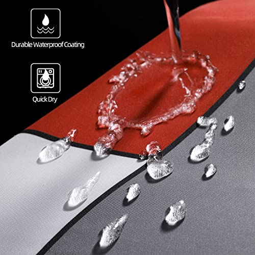 YellyHommy Mid Century Modern Shower Curtain Red Bathroom Accessories