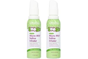 BOOGIE WIPES Boogie Micro-Mist Saline Inhaler Refill, 1.7oz Unscented - Pack of 2,1.70 Ounce (Pack of 2)