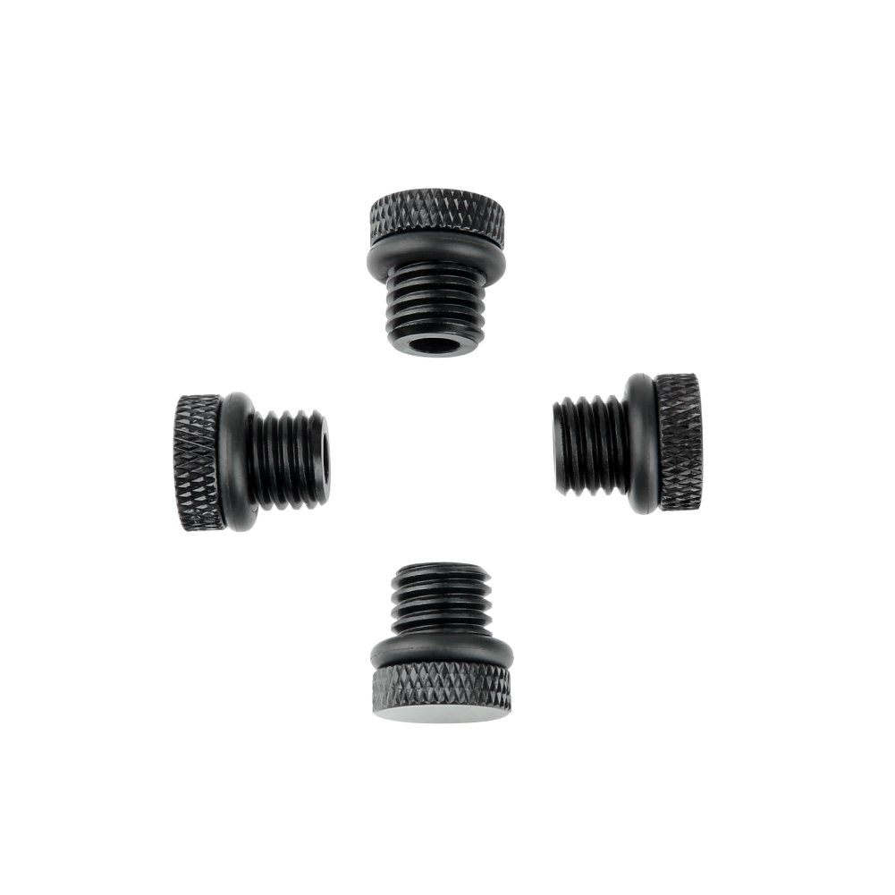 NICEYRIG M12 Rod Cap Stopper Screw 12mm Thread for 15mm Rod Clamp Support Rig, Pack of 4
