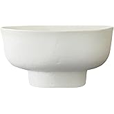 Santa Barbara Design Studio Decorative Bowls Lightweight Paper Mache Bowl, 9" Diameter, White