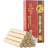 Premium 10 Years 60:1 Golden Moxa Sticks Rolls Moxibustion Mugwort Ai Tiao Pain Relief (10 Sticks)
