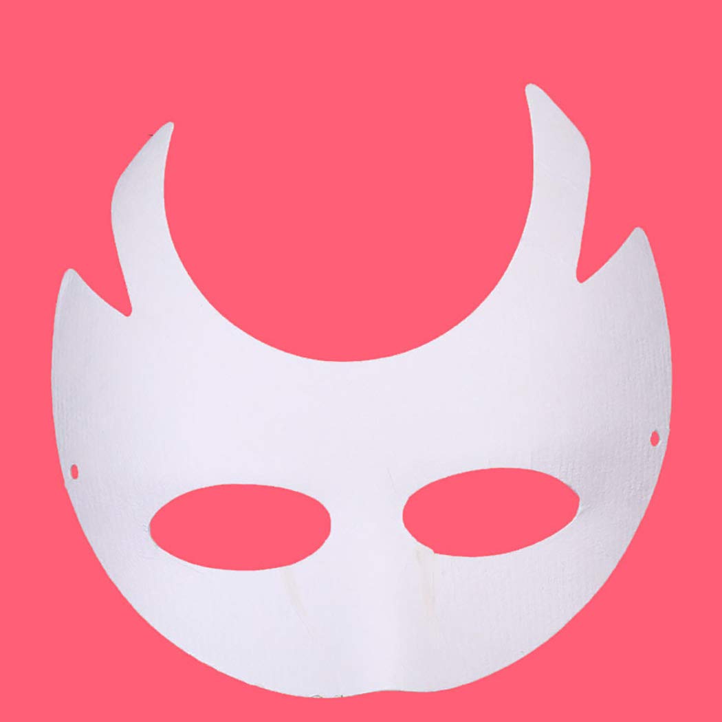 ZOYLINK 12pcs Masque de Partie Peinture Vierge Bricolage Assortis Types Masque de Costume pour Halloween