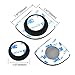 Blind Spot Mirror, DEDC Fan Shape 360 Degree Rotate Sway Adjustabe Blind Spot Mirrors, HD Glass Convex (Low Curvature) Frameless Stick On Lens (Pack of 2)
