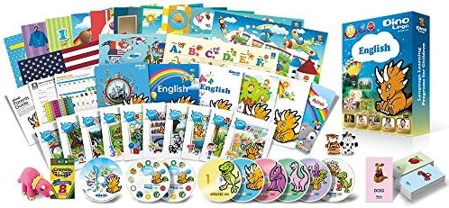 子供の英語学習 英会話学習プレミアムセット Dvd 本 絵本 フラッシュカード 歌のcd アルファベット練習帳など教材のフルセット 聞く 話す 読む 書くの基本をマスター Dino Lingo Anadis Nl