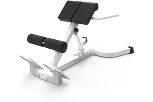 Roman Chair Back Extension Machine, Adjustable Hyperextension Training Bench for Home Gym, 350LB Capacity Heavy Duty Strength