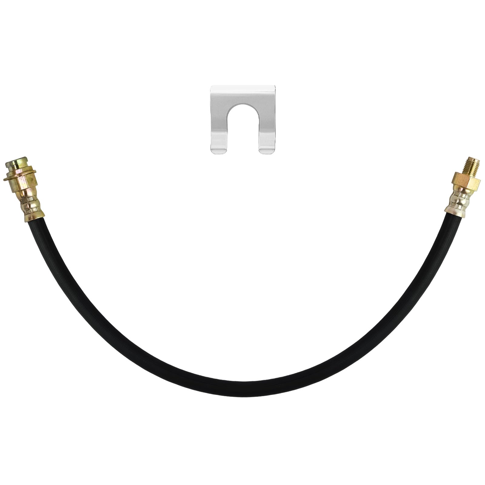 Photo 1 of Mupera 18" Flexible Rubber Brake Line - 3/8"-24 External to Internal Thread, DOT Compliant, Easy to Install | Fits Most Vehicles