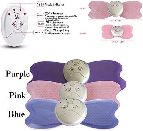 New Butterfly Body Healthy Care Multi Color Pulse Muscle Relax Butterfly Body Electric Massager (Purple, 21cm)
