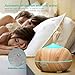Arova 400ml Aromatherapy Essential Oil Diffuser , Cool Mist Air Humidifier , 4 Timer Setting, 7 Color Changing LED Lights, Auto Shut-off for Yoga Spa Office Home, Yellow Wood Grain