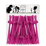 Bachelorette Straws Fun Party Favors Decoration, Funny Willy for Birthday Party, 7 Inch Long Girls Drinking Favors, Best party supplies - 50 pack + confetti Party Shoppe