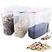 BAKHUK Cereal Storage Container - Large Sealed Cans 4L (136oz) in 4 Colors, with Stickers and Brushes, for Cereals, Flour, Coffee, Pet Food, etc.