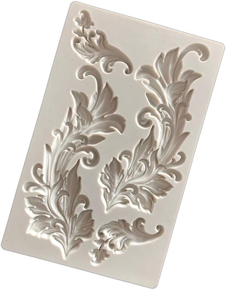 Zkm Vintage Relief Flourish Silicone Fondant Mold Cake Topper Border Decoration Tool Craft Embosser Mould Wedding Baking