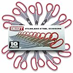 Best 8 Inch Stainless Steel Blade Scissors, Pack of 10