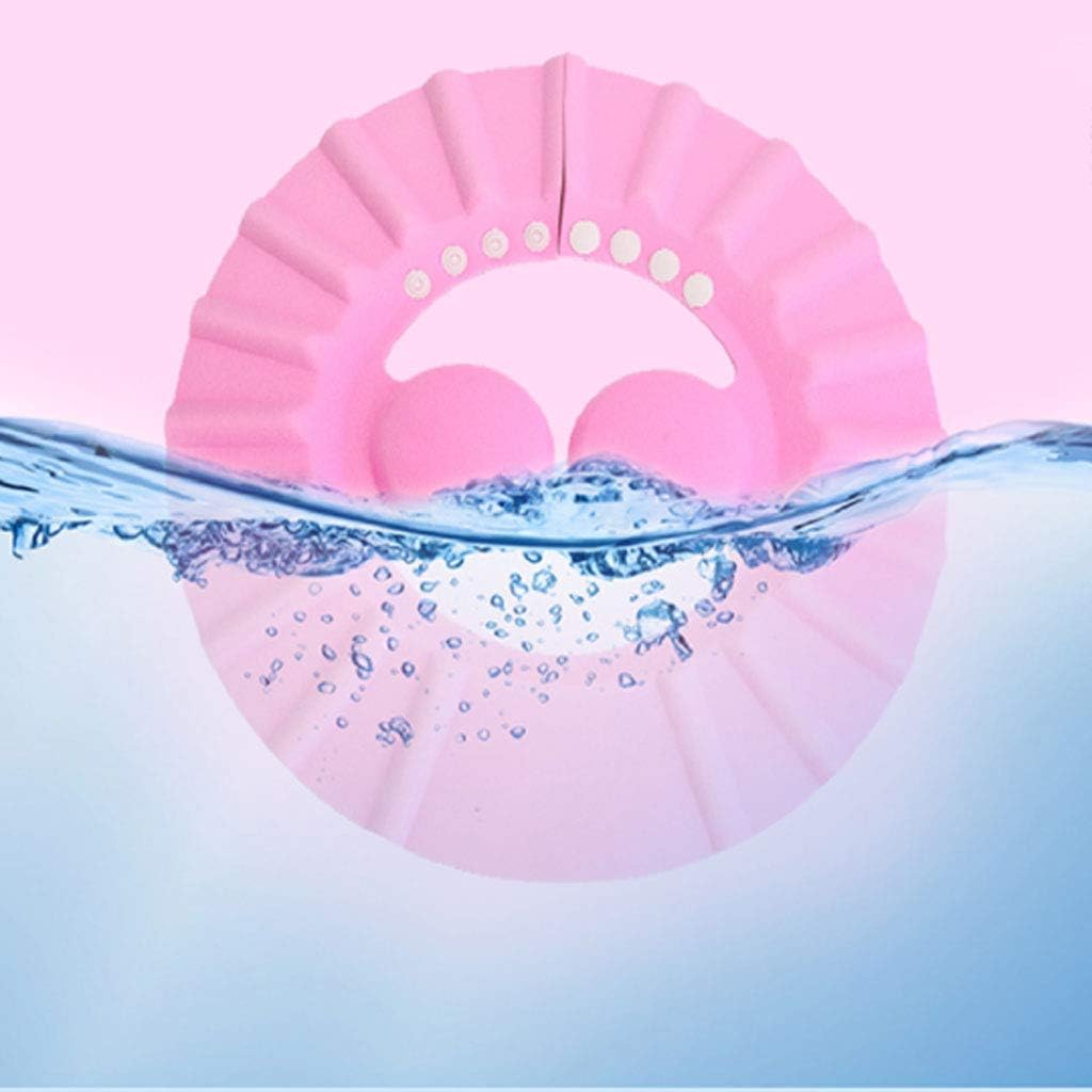 ZJF Children's Bathing Cap Silicone Adjustable Put Back The Ear Shower Cap (Color