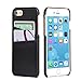 iPhone 8 Wallet Case, iPhone 7 Leather Card Case - SOWOKO Ultra Slim Faux Leather Credit Card Slots ID Holder Shockproof Protective Cover for Apple iPhone 8 (2017) / iPhone 7 (2016) - Black