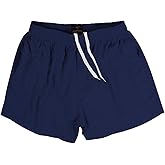 MADHERO Men Swim Trunks Short with Mesh Lining Solid Bathing Suit