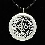 AromaRain Men's Celtic Knot of Light Essential Oil Diffuser Necklace - Premium 316L Surgical Stainless Steel Locket for Aromatherapy