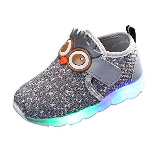 Infant Toddler Baby Boys Cute Cartoon LED Luminous Girls Sport Shoes Sneakers - Thumbnail 4