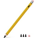 HATOKU Pencil Style Stylus Pen for Apple iPad 2018-2026, No Bluetooth Setup | 18-min Fast Charge for Notes, Sketching, and Class Tasks, Rubber End for Touchscreen Device, Tilt Sensitivity, Palm Rejection