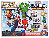 5 Wood Puzzles Set Marvel Super Hero Adventures