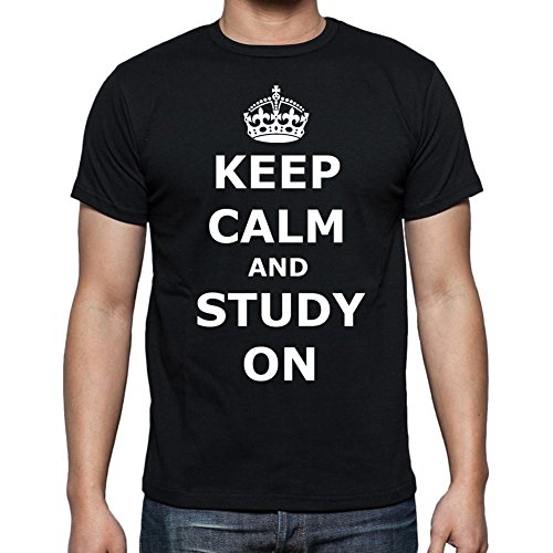 Keep Calm And Study On Black Men's T-shirt Celebrity Star ONE IN THE CITY - Black, XXXL