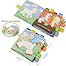 Bontip Fabric Baby Cloth Books Non-Toxic Activity Crinkle Soft Book Early Educational Toys for Toddler Infants and Kids - Perfect for Baby Shower Gifts (Pack of 3)