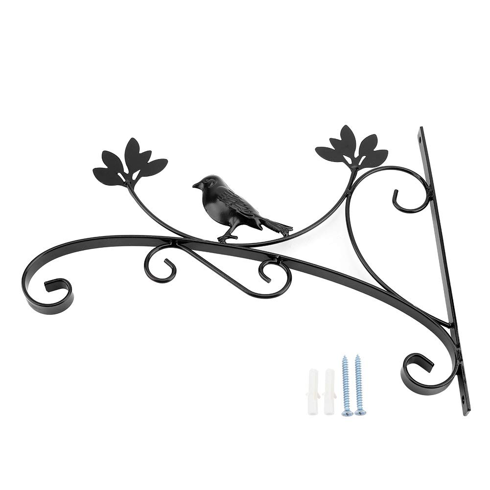 VIFERR Lovely Garden Bracket Hanging Bracket,Wall Hanging Iron Bracket Plant Hanger Flower Pot Hook Decor for Home Garden（With Screws）