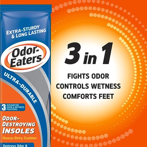 OdorEaters UltraDurable Insoles, 1 Pair Shoe Odor & Foot Odor