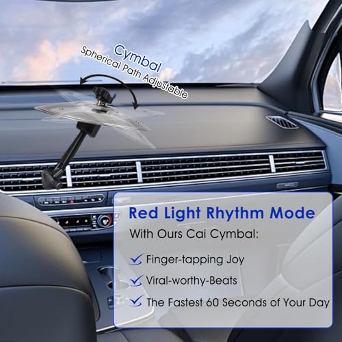 Car Cymbal Air Vent, Car Crash Cymbal, Mini Drum Funny Musical Instrument Gadget, Drumming Fun for Drummer and Music Enthusiasts