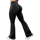 Ieumaz Flare Leggings for Women Buttery Soft Mid Waist Bell Bottoms No Front Seam Workout Gym Yoga Pants