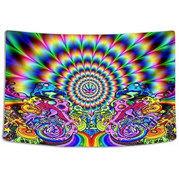 Tapestry Wall Cloth Fabric Hanging Bohemian For Bedroom Dorm Apartment Decoration Live Background Psychedelic Trippy Colorful Trippy Surreal Abstract Astral Digital Hemp Art 153x102cm(60x40inch)(001)