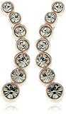 Fossil Vintage Glitz Curved Rose Gold-Tone Stud Earrings