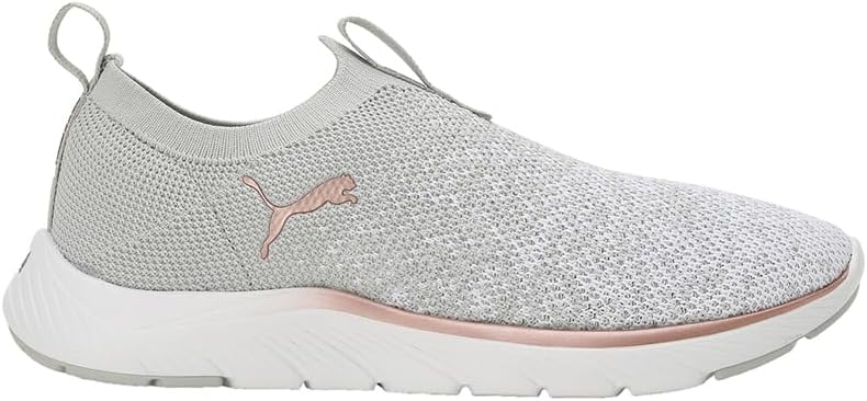 Damen Softride Remi Slip-on Knit Wn's Road Running Shoe, Ash Gray White Rose Gold, 38 EU