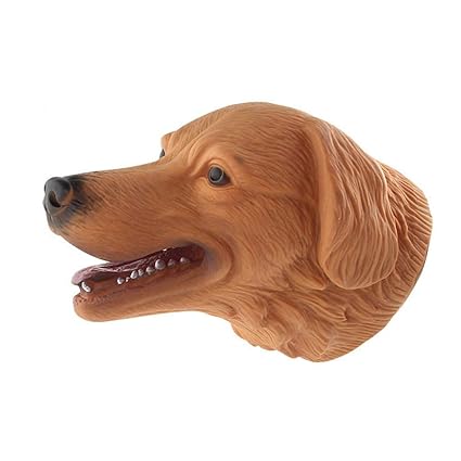 rubber dog hand puppet
