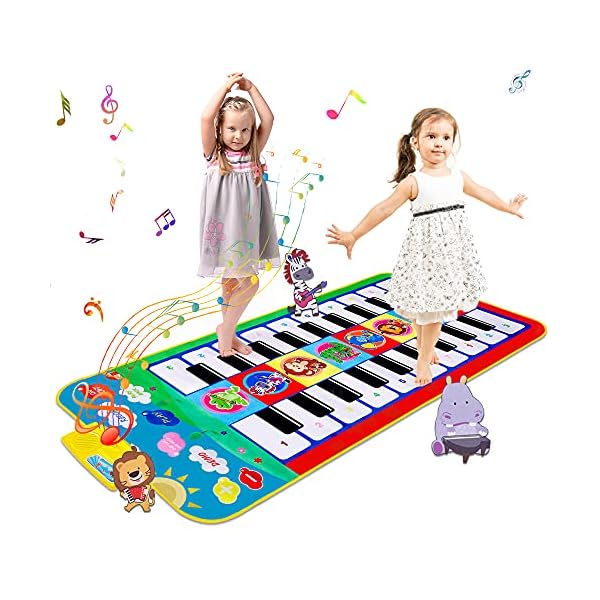 m-zimoon-Piano-Mat-Kids-Large-Music-Play-Mat-4409-Colorful-Musical-Dance-Mat-Cartoon-Floor-keyboard-Carpet-Educational-Toys-Gift-for-Age-3-Boys-Girls-Toddler m zimoon Piano Mat, Kids Large Double Music Play Mat 44" x 20" Colorful Musical Dance Mat Cartoon Floor keyboard Carpet Educational Musical toys Gift for Age 3+ Boys Girls Kids Toddler