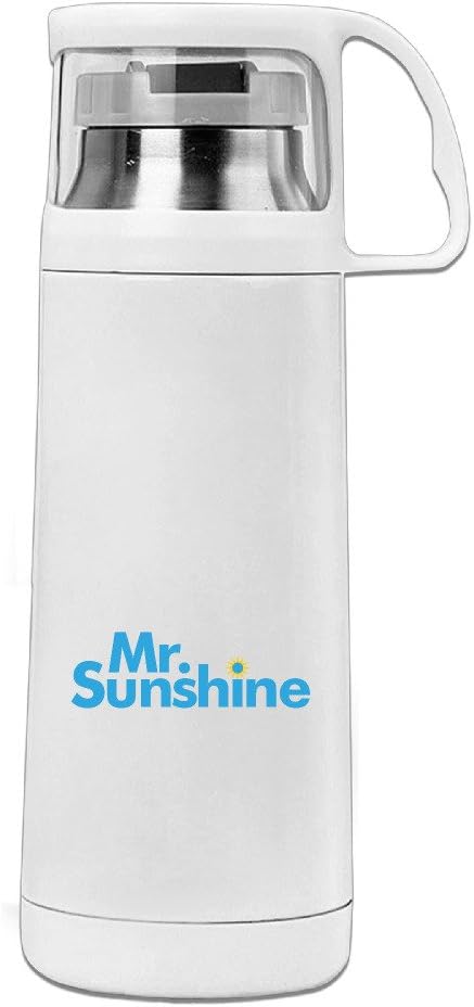 Amazon Com Hot Mr Sunshine Double Wall Insulated Stainless Steel Thermos Bottle Stylish Convenient Hand Held For Hot Coffee Or Cold Tea Drink Cup Top Vacuum Cup Kitchen Dining