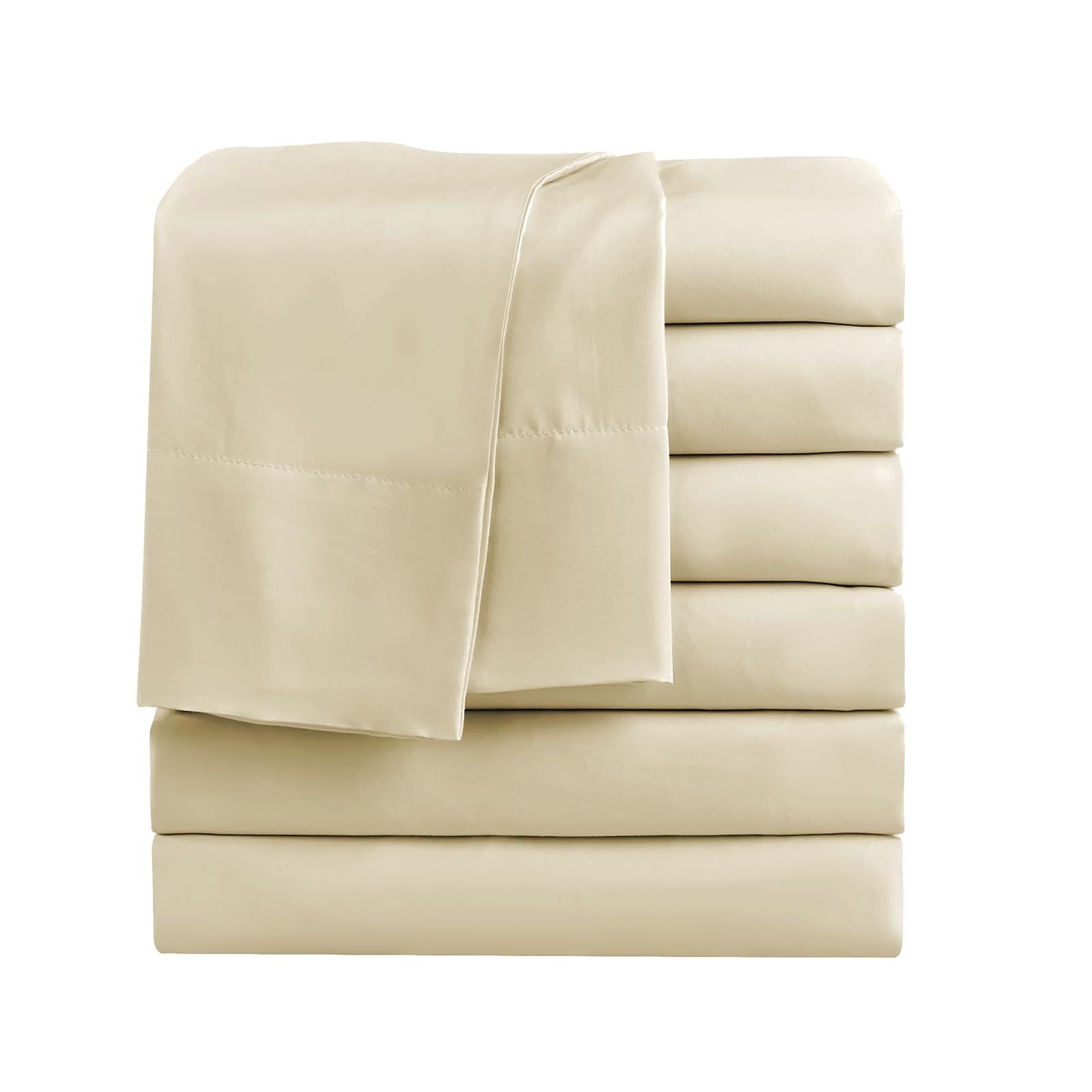 FreshCulture King Flat Sheets Only, Pack of 6, Soft Microfiber Bedding ...