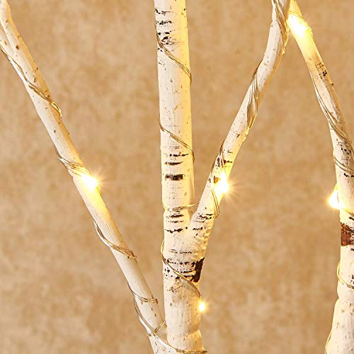 Hairui Lighted Artificial Twig Birch Tree Branch With Fairy Lights 32IN
